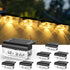 Herzila Solar Deck Lights Outdoor, 8 Pack Fence Lights Solar Powered, Waterproof