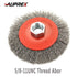 5 Pack Coarse Crimped Wire Wheel Brush for Angle Grinder - 4 Inch, 5/8 Inch-11 Arbor, Light Duty Conditioning