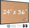 Board2by Cork Board Bulletin Board 24 x 36, Black Aluminium Framed, Large Wall Mounted Notice Pin Board