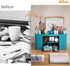 Marbrasse Pen Organizer with 2 Drawers, Multi-Functional Pencil Holder for Desk, 5 Compartments + Drawer for Art