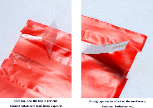 Moyite 200 Count Proof,1.57 More Economical,Biohazard Bags Small with Strong Adhesive Strip for Lab,Tattoo Parlors