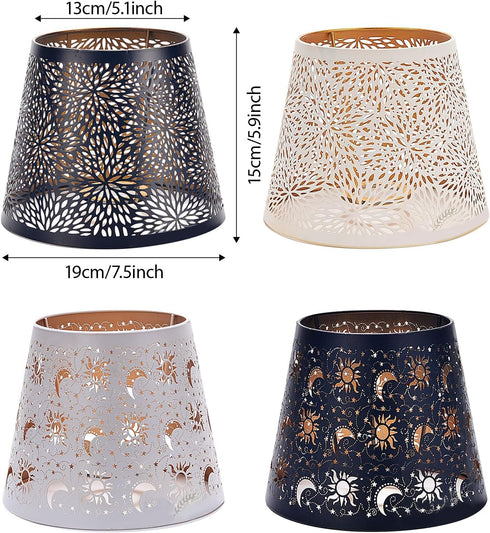 Ldqwztv 6in Metal Lamp Shade, Tree Shadow Lamp Shade, Hollow Out Design Vintage Lamps Shades for Table Lamps and Floor
