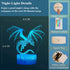 3D 16 4 Dimmable, Dragon Night Light, Dragon Gifts, Illusion Lamp with Colors Changing, Timer, Flash Modes and Kids