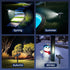 4 HOFLYW Solar Spotlights Outdoor Waterproof Landscape Path Lights Solar Dusk to Dawn Outdoor Lighting Brightness Modes