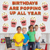 Loneliness 66PCS Popcorn Birthday Bulletin Board Set, DIY Photo Crafts Cutouts for Kindergarten Classroom Office Decor