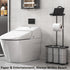 X-cosrack Freestanding Toilet Paper Holder Toilet Tissue Rack Scroll Stand Roll Dispenser with Storage Shelf Reserve