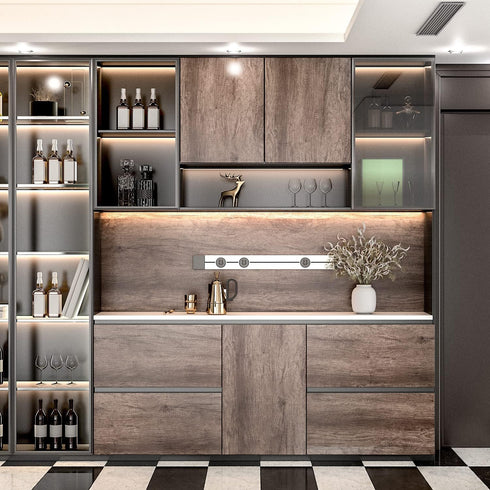 Classic Gray Oak Wood Wallpaper, 85''x15.8'' Peel and Stick Waterproof Vinyl for Countertop and Cabinets