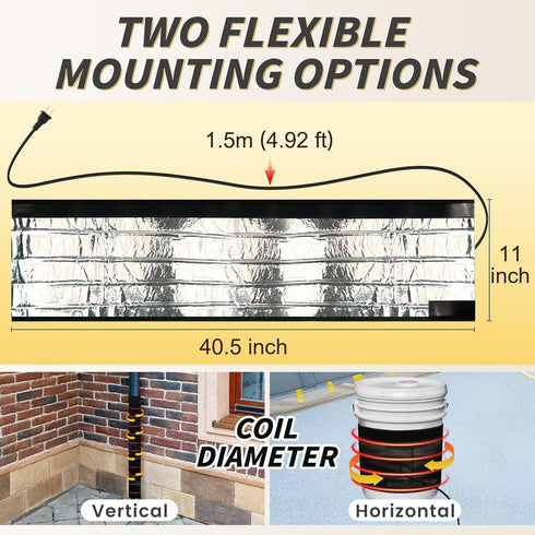 5 120 Gallon Honey Bucket Heater, YeloDeer Insulated Aluminum Foil Honey Warmer Pail Band Heater for Bee Honey Drum