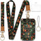 Lanyard Wallet with Id Badge Holder, Bookshelf RFID Small Keychain Wallet Women
