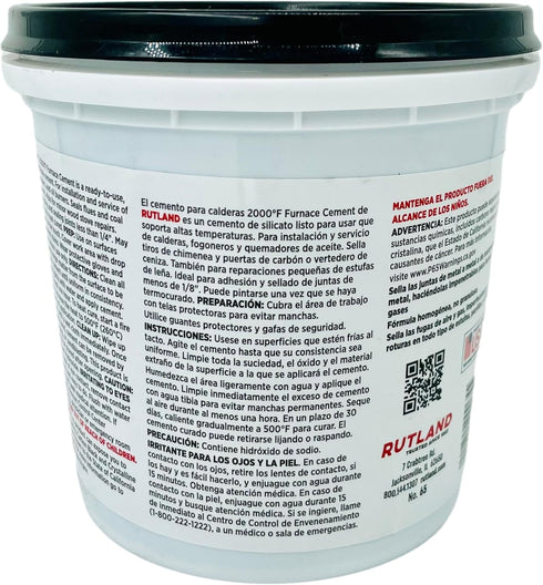 Rutland Products Black, 32 fl oz Furnace Cement by RUTLAND PRODUCTS