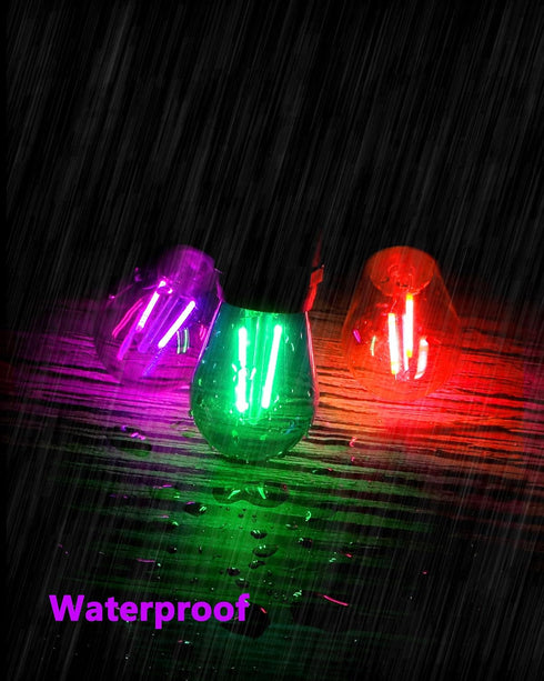Bulb Bulb, 24 Pack S14 Bulbs, 2 Bulbs E26 120V Purple Light and Orange Light LED Shatterproof Watt Replacement