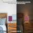 Dussdil (4) Purple Giraffe Skin Table Lamp Bedroom Bedside Night Reading Desk Lamps Cylinder Nightstand Sleeping Light