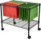 Finnhomy Premium 1-Tier Metal Rolling File Cart for Letter and Legal Size Folders, Black