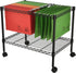 Finnhomy Premium 1-Tier Metal Rolling File Cart for Letter and Legal Size Folders, Black