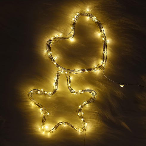 Karlling Lights,2 Packs 50 Bulbs 16 Commercial USB Plug in LED Fairy of LED Ft Silver Wire Starry String Lights