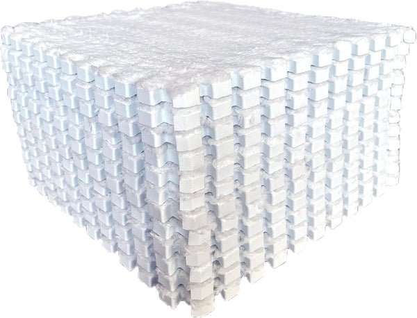 easycustomerlee 12pcs Tiled Puzzle Play Mats Interlocking Shaggy Soft EVA Foam Mats Protective