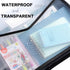Epakh 10 Pcs A4 Size Plastic File Folders, Expanding Wallet Organizer with Snap Closure, Waterproof Transparent