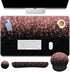 Britimes Rose Gold Pink Keyboard Mouse Pad Set Black Golden 4in1 Large Mousepad+Keyboard