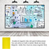 Dry Erase Magnetic Sheet - 11.7 Inch x 8 Inch, Yellow, 5 Pack