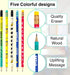 Motivational Fun Pencils for Kids Bulk Pack - 50 Colorful Assorted Pre Sharpened Pencils with Pencil Top Erasers - Cute Pencils for Classroom, Rewards, Party Favors - School Pencils for Children by BrightlyBold