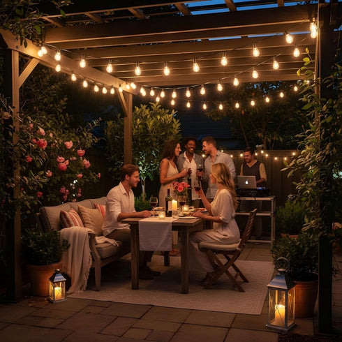 120FT 30+2 S11 Bulbs,Ultra Commercial 2700K smareal Outdoor String Lights, LED Patio Lights with Shatterproof Edison