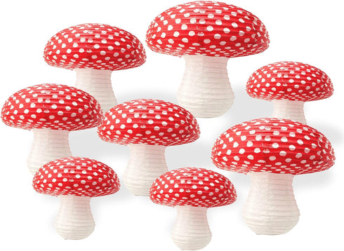 XMYXGS Mushroom Paper Lantern Mushroom Hanging Lanterns Mushroom Party Decorations Mushroom Table Centerpieces