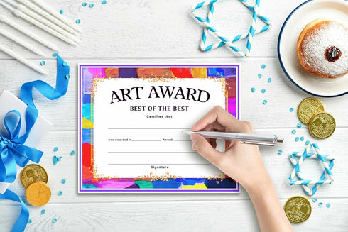 Award Certificates of Achievement for Art, Recognition for Children, School Teachers Supplies, Achievement Award
