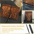 Vintage Elephant Embossed Leather Notebook with Ballpoint Pen, A5 Hardcover Notebook for Business Notepad, Red Copper