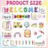 Afniimyapt Set Welcome Back to School Bulletin Board Decorations Crayon Bulletin Board Cutouts First Day of School