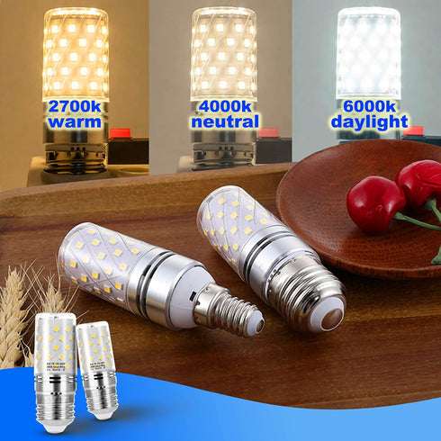 E26 60 Bulbs, E26 7W Bulbs 750lm, 4000k E26 Bulbs, Non-Dimmable, 4Pack Heifymi watt Replacement Led Candelabra Led