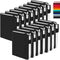 feela 15 Pack Pocket Small Notebooks, Mini Cute Notepads with 15 Black Pens, 3.5”x 5.5”, A6, Black