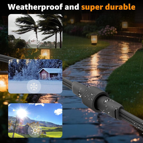 Norward IP68 H705A H705B H705C H706A H706B H706C H7067 10FT Extension Cable for Govee Permanent Outdoor Lights Pro