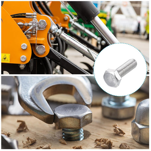 Hex Bolts (M6-1x20mm) 5Pcs, 304 Stainless Steel Coarse Fully Threaded Hex Head Screw Bolts for Furniture Repair