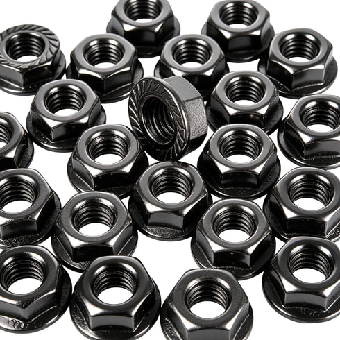 Generic M6 x 1.00mm Hex Nuts, Carbon Steel 18-8, Black Oxide, Full Thread,