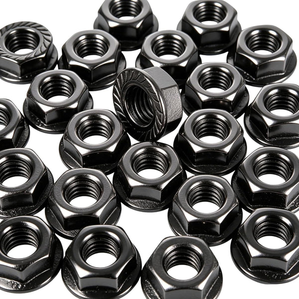 Generic M6 x 1.00mm Hex Nuts, Carbon Steel 18-8, Black Oxide, Full Thread,