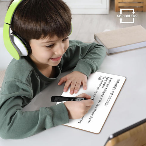 Scribbledo Small White Board, 6x9 Inch Dry Erase Mini Whiteboard for Students, Office Kitchen Handheld