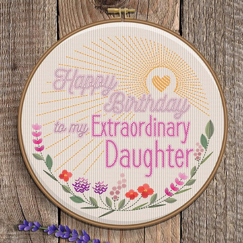 Prime Greetings Happy Birthday Card for Daughter - Eco-Friendly, Made in America, 5in x 7.75in, Protective Mailer