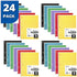Mead Spiral Notebooks - 24 Pack, 1 Subject, College Ruled Paper, 7-1/2" x 10-1/2", 70 Sheets, Color Will Vary