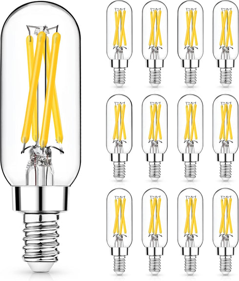 Mlambert 12 Pack Dimmable T6 LED Bulbs,4W Equal 40W e12 Candelabra Light