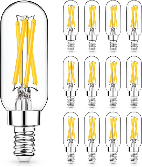 Mlambert 12 Pack Dimmable T6 LED Bulbs,4W Equal 40W e12 Candelabra Light