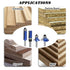 BENESOON 4PCS Set 1/4 Inch ,45 Router Bit Shank, Tungsten Carbide Tip Includes Top Bearing Flush Trim, Pattern Template