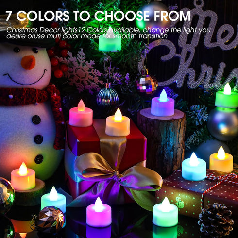 72 Pack Coume Flameless Tea Light Candle Wedding Flameless Flickering LED Battery Operated Candle for Sweetest Day