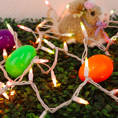 150 Count 33 120V Easter String Lights, FT Green Wire Mini Fairy Light, UL Certified Connectable Xmas Tree Incandescent