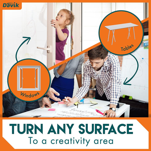 Undo White Board Sticker, Easy Cut Dry Erase Board for Wall Art or Classroom Decor, 12 Inches by 33 feet