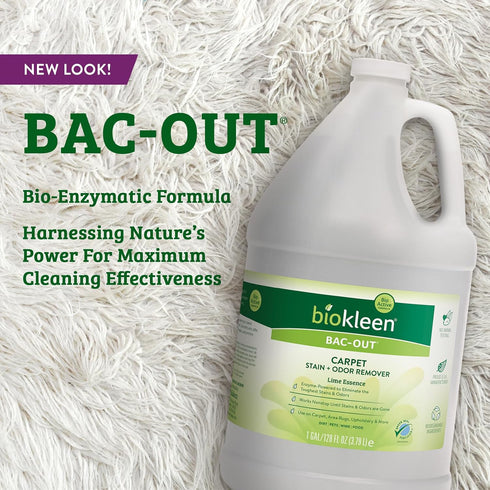 128 Biokleen Bac-Out Enzyme Cleaner and Stain & Odor Remover for Pet Stains, Laundry, Diapers, Wine, Carpets, & More