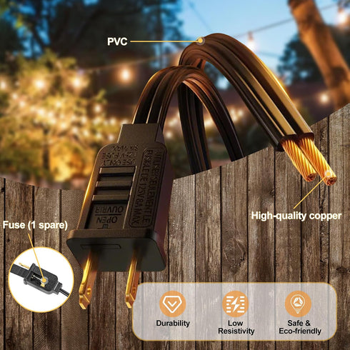 25FT, 12+1 G40 Bulbs, Outdoor String Lights Waterproof Patio Lights with Shatterproof Connectable Hanging Outdoor