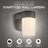 6106700 Dimmable One-Light LED Outdoor Wall Fixture with Dusk to Dawn Sensor, Black Finish with Frosted Opal Glass
