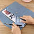 VANRA 1 Piece PU Leather Envelope File Folders, A4 Document Organizer with Magnetic Closure (Blue)