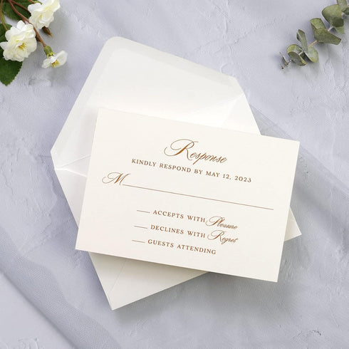 PONATIA 50 Pack A1 Envelopes, 3 5/8 x 5 1/8 Inches Ivory, Perfect for Weddings, RSVP Cards, Thank You Notes