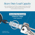 Will Well 2-Pack ID Badge Holders with Clip and Keyring, Vertical Clear Plastic Sleeves, 2.52" x 3.58", Black Reels